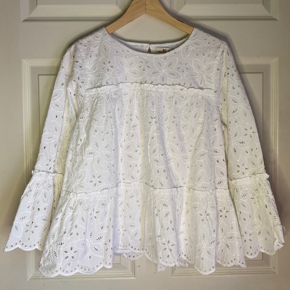 VINEYARD VINES Eyelot Tiered Top
